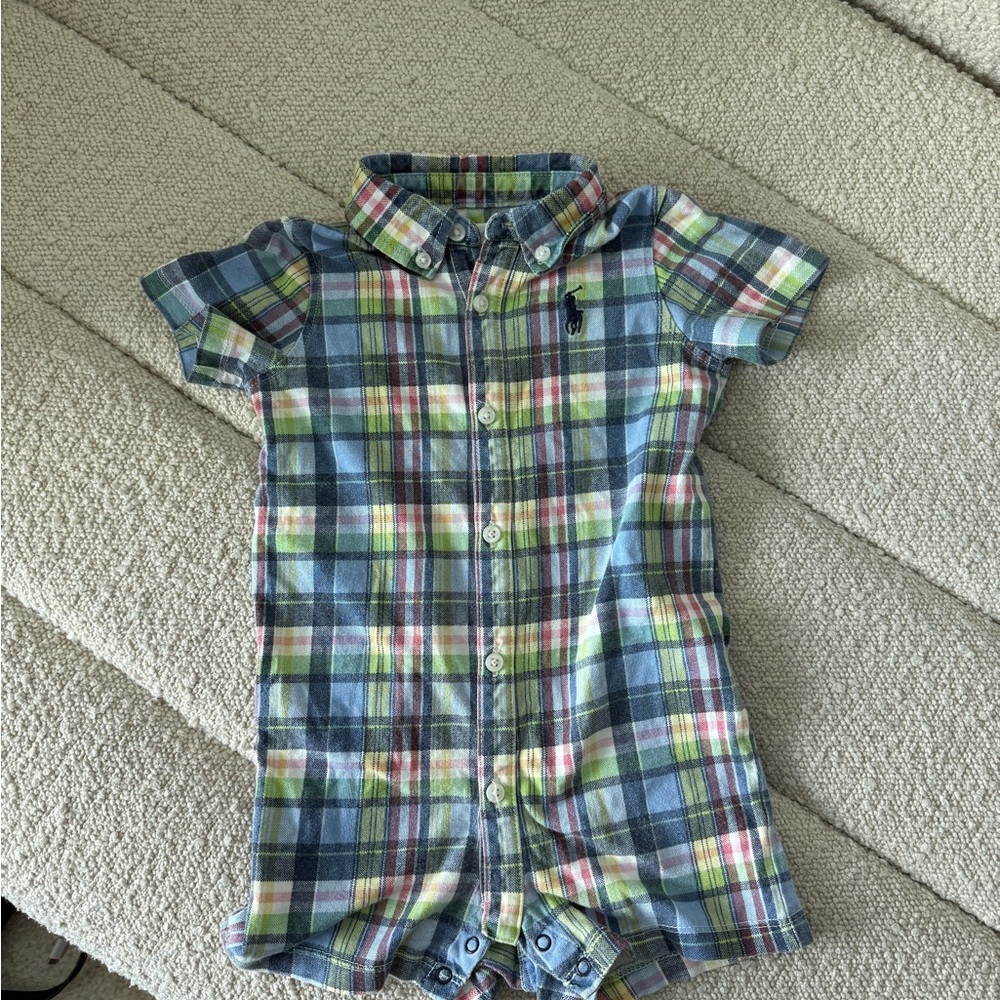 Ralph Lauren Plaid Kids outfit - Blue and Green